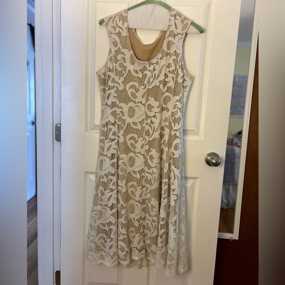 White lace. Perfect bridal shower dress!